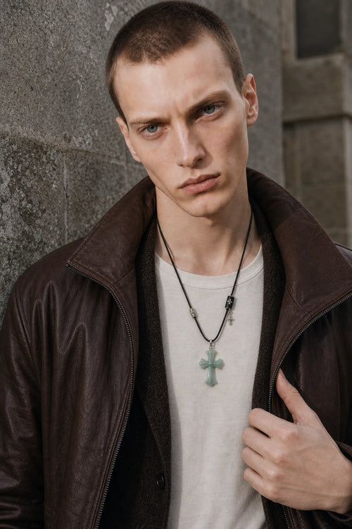 Cross Pendant - worn by male model